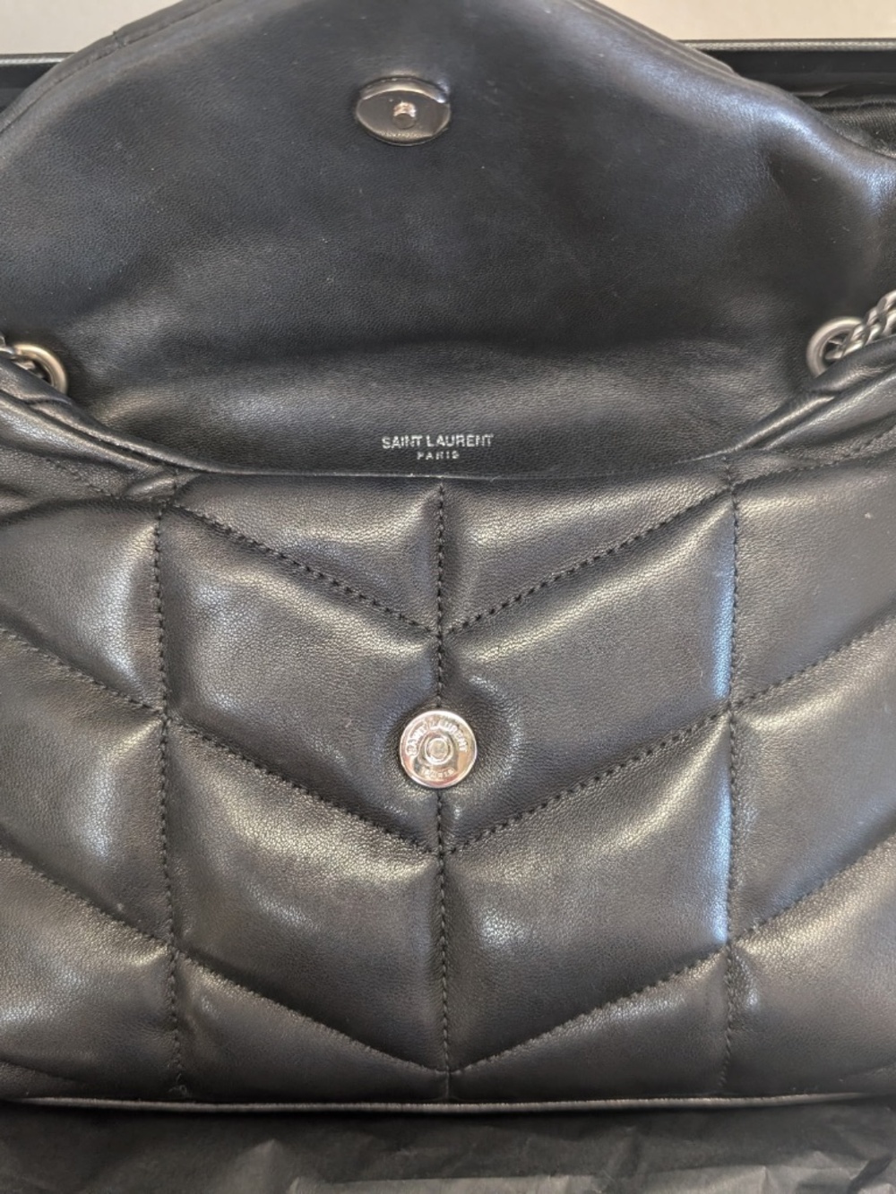 YSL Mini Lou Lou Puffer Leather Chain Shoulder Bag - Picture 9 of 10